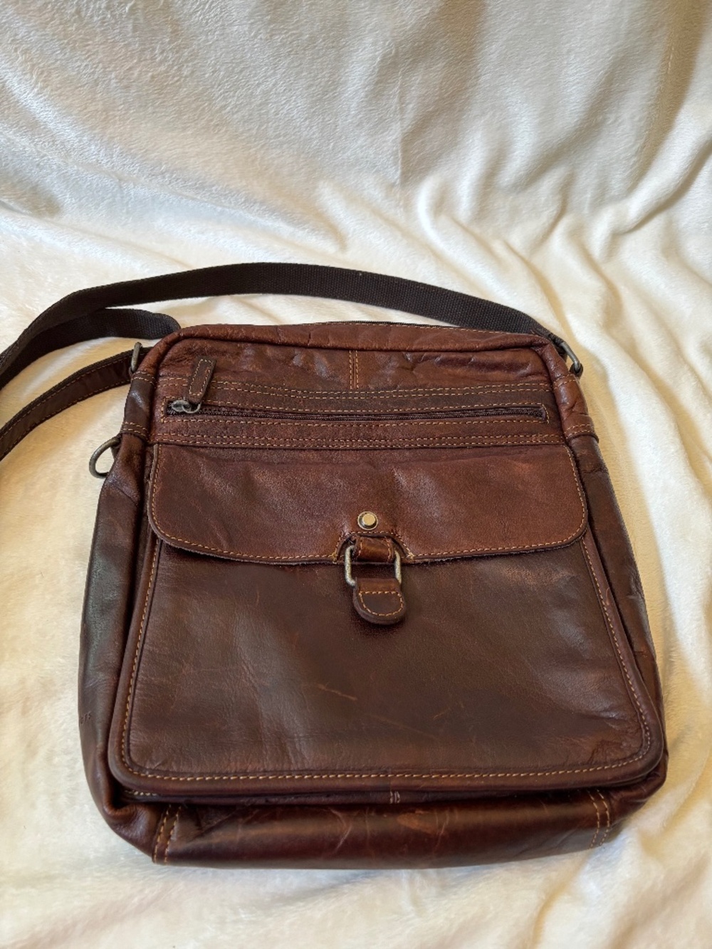 Quality brown leather handbag